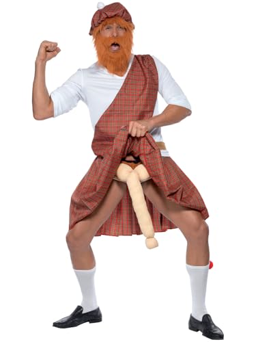 Smiffys Gut bestückt' Highlander Kostüm Rot Mütze Bart Oberteil Schärpe Kilt Sporran Socken 'Ausstattung' Smiffys Gut bestückt' Highlander Kostüm Rot Mütze Bart Oberteil Schärpe Kilt Sporran Socken 'Ausstattung' von Smiffys