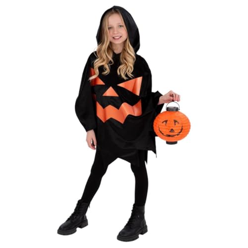 Smiffys Halloween-Poncho für Kinder, Kürbis-Design, Schwarz/Orange, Einheitsgröße Smiffys Halloween-Poncho für Kinder, Kürbis-Design, Schwarz/Orange, Einheitsgröße von Smiffys