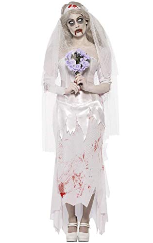 Smiffys Halloween Zombie-Braut-Kostüm für Damen L von Smiffys