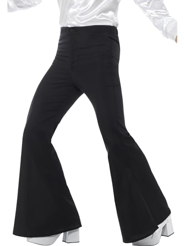 Smiffys Herren Schlaghose, Größe, Large, Schwarz, 48191 von Smiffys