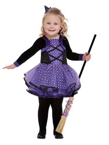 Smiffys Hexenkostüm mit hübschen Sternen für Kleinkinder, Lila, mit Kleid & Stirnband Smiffys Hexenkostüm mit hübschen Sternen für Kleinkinder, Lila, mit Kleid & Stirnband von Smiffys