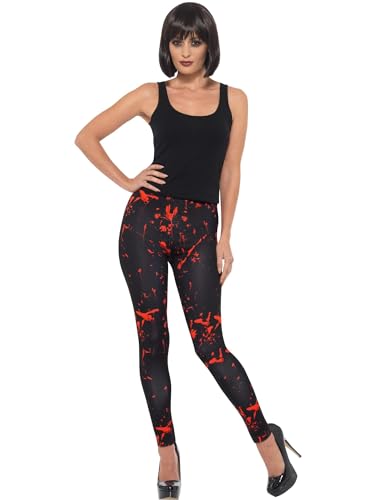 Smiffys Horror-Leggings, Schwarz & Rot, mit Blutspritzern Smiffys Horror-Leggings, Schwarz & Rot, mit Blutspritzern von Smiffys
