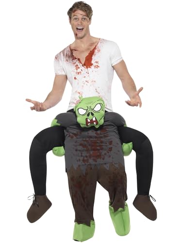Smiffys Huckepack Zombie-Kostüm, Grünund Grau, Einteiler mit falschen Beinen Smiffys Huckepack Zombie-Kostüm, Grünund Grau, Einteiler mit falschen Beinen von Smiffys