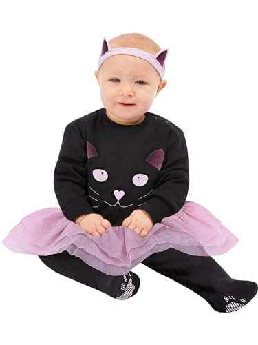 Smiffys Katzenbaby, Schwarz, Einteiler mit Tutu & Stirnband Smiffys Katzenbaby, Schwarz, Einteiler mit Tutu & Stirnband von Smiffys