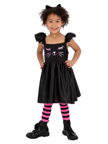 Smiffys Katzenkostüm Kleid & Stirnband Kleinkind Halloween Kind Verkleidung Katze Dress Up Kostüme von Smiffys