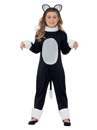 Cool Cat Costume, Black, with Jumpsuit, Tail & Headpiece, (M) von Smiffys