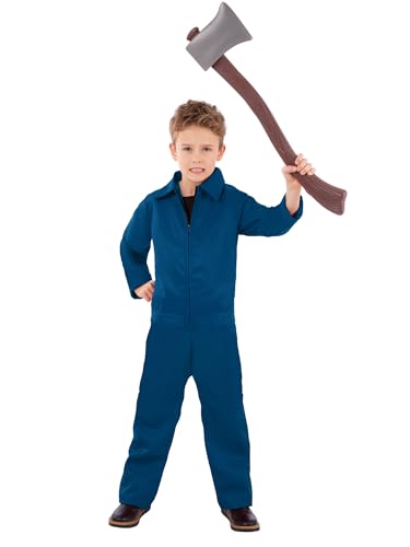 Smiffys Kinder Unisex Marineblauer Overall Overall Kinder Verkleidung Outfit für Halloween und TV-Film-Charaktere, Alter 4-6 Jahre von Smiffys