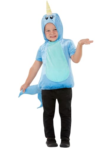 Smiffys Kleinkind-Kostüm Narwal, Blau, Kapuzenoberteil Smiffys Kleinkind-Kostüm Narwal, Blau, Kapuzenoberteil von Smiffys