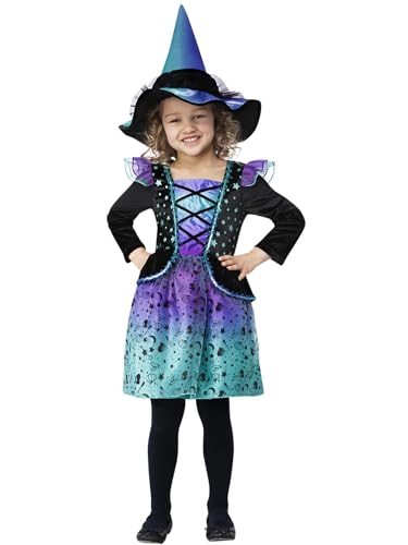 Smiffys Kosmische Hexe-Kostüm, Kleid & Hut, Blaugrünes Ombre Smiffys Kosmische Hexe-Kostüm, Kleid & Hut, Blaugrünes Ombre von Smiffys