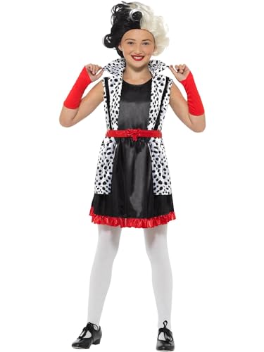 Smiffys Kostüm, Böse kleine Dame, Schwarz & Weiß, mit Kleid, Jacke und Handschuhen von Smiffys