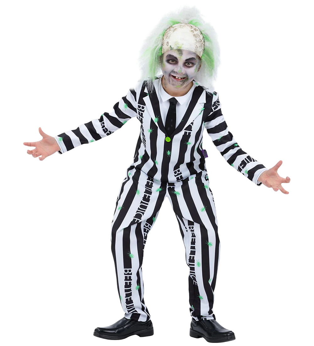 Smiffys Kostüm - Beetlejuice - Weiß/Schwarz - Smiffys - 10-12 Jahre (140-152) - Kostüme von Smiffys