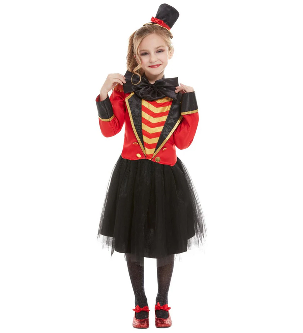 Smiffys Kostüm - Deluxe Ringmaster - Rot/Schwarz - Smiffys - 4-6 Jahre (104-116) - Kostüme von Smiffys