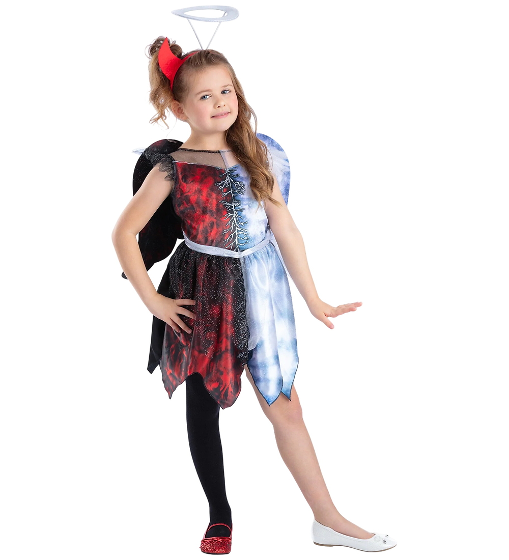 Smiffys Kostüm - Halb Angel Halber Teufel - Smiffys - 10-12 Jahre (140-152) - Kostüme von Smiffys