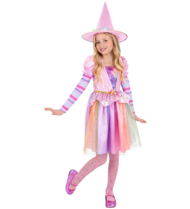 Smiffys Kostüm - Pastel Rainbow Hexe - Mehrfarbig - Smiffys - 7-9 Jahre (122-134) - Kostüme von Smiffys