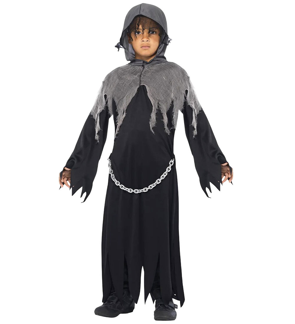 Smiffys Kostüm - Sensenmann - Black - Smiffys - 10-12 Jahre (140-152) - Kostüme von Smiffys