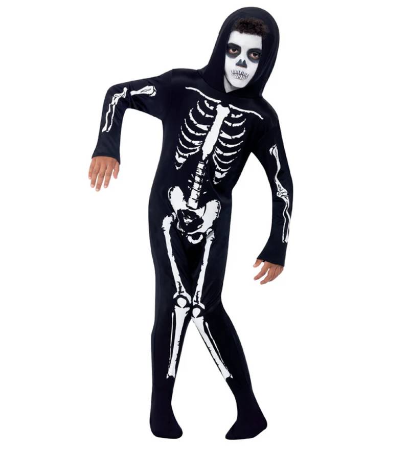 Smiffys Kostüm - Skeleton - Schwarz/Weiß - Smiffys - 10-12 Jahre (140-152) - Kostüme von Smiffys