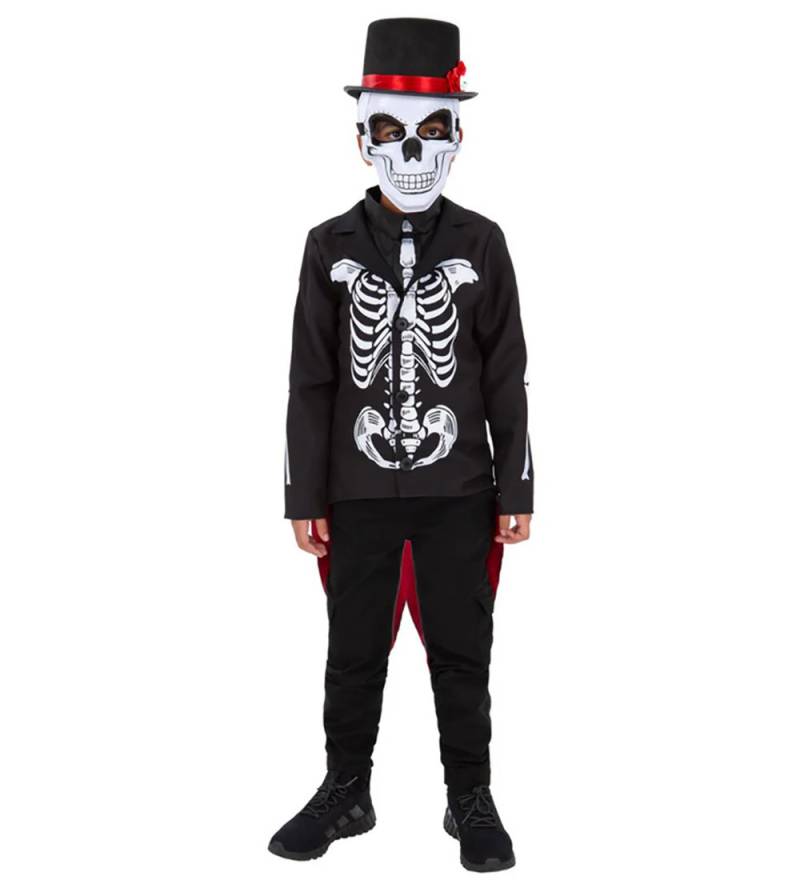 Smiffys Kostüm - Tag der Toten Senor Skeleton - Smiffys - 10-12 Jahre (140-152) - Kostüme von Smiffys