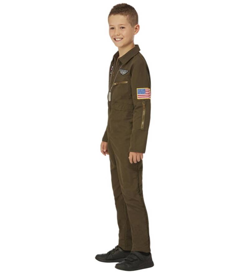 Smiffys Kostüm - Top Gun - Maverick Pilot - Smiffys - 7-9 Jahre (122-134) - Kostüme von Smiffys