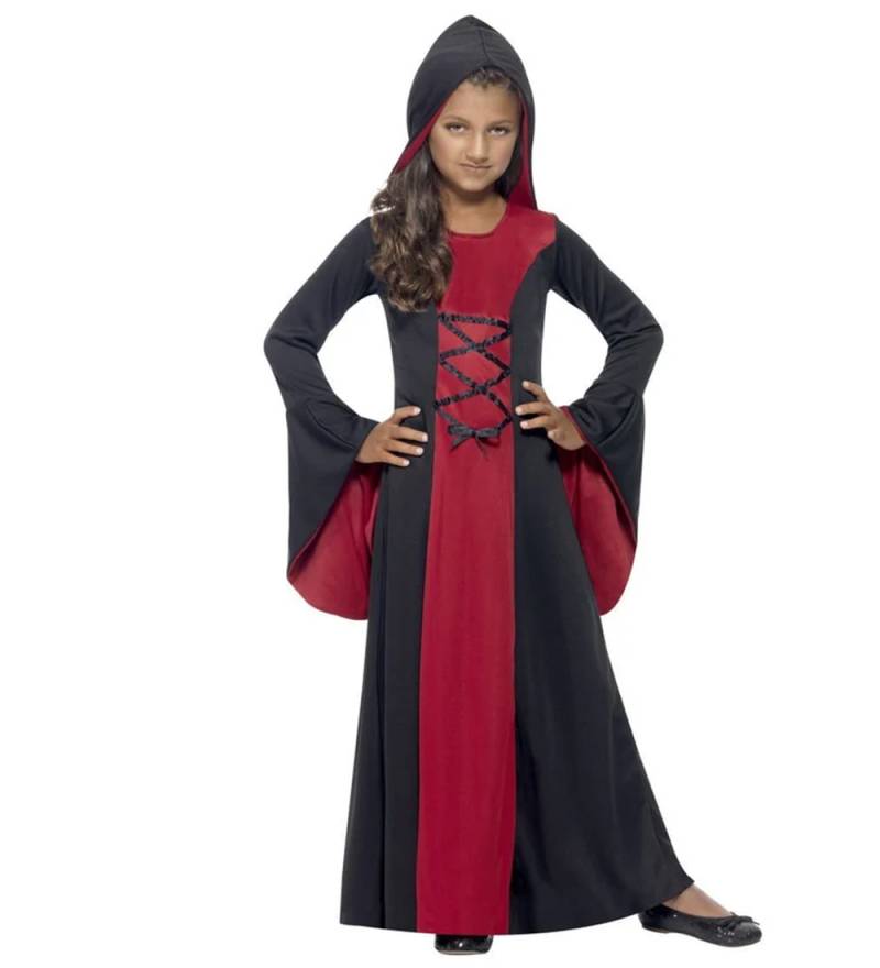Smiffys Kostüm - Vamp - Schwarz/Rot - Smiffys - 10-12 Jahre (140-152) - Kostüme von Smiffys