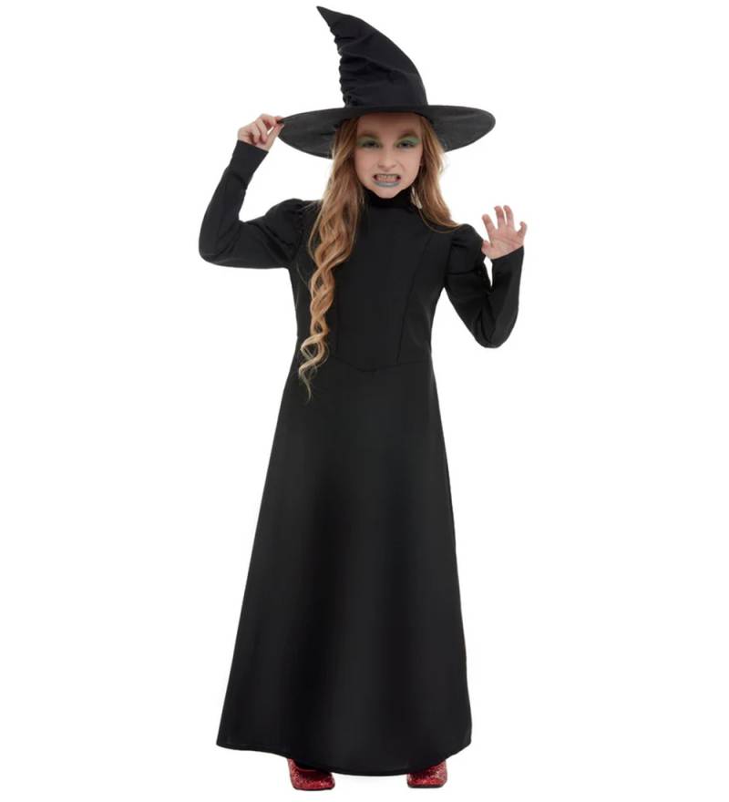Smiffys Kostüm - Wicked Witch Girl - Schwarz - Smiffys - 4-6 Jahre (104-116) - Kostüme von Smiffys