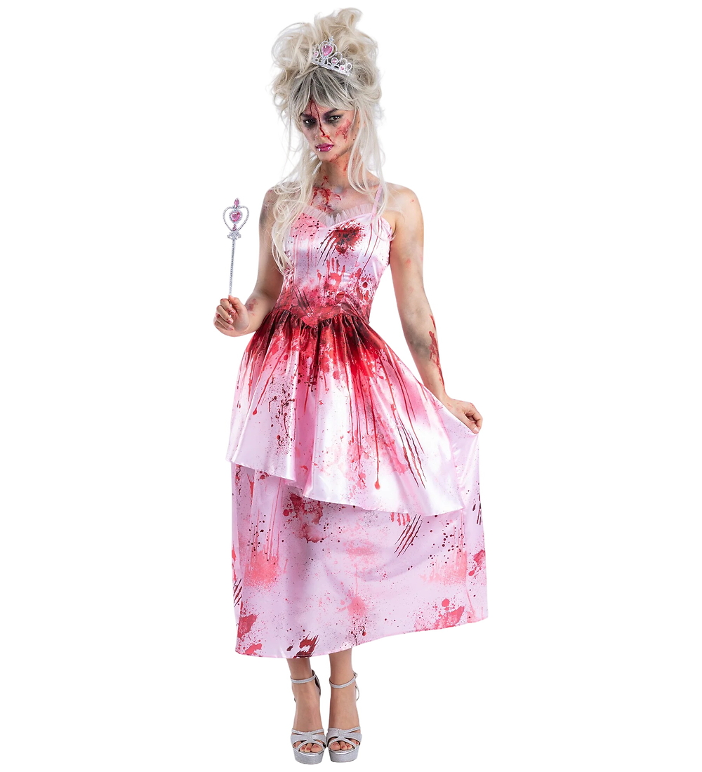 Smiffys Kostüm - Zombie Pink Princess - Smiffys - 7-9 Jahre (122-134) - Kostüme von Smiffys