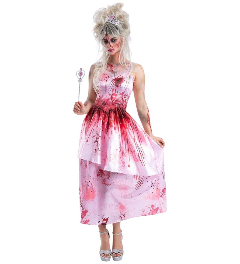Smiffys Kostüm - Zombie Pink Princess - Smiffys - 7-9 Jahre (122-134) - Kostüme von Smiffys