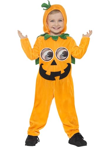 Smiffys Kürbiskostüm für Kleinkinder, Orange & Schwarz, mit Overall mit Kapuze & Augen in 3D-Druck Smiffys Kürbiskostüm für Kleinkinder, Orange & Schwarz, mit Overall mit Kapuze & Augen in 3D-Druck von Smiffys