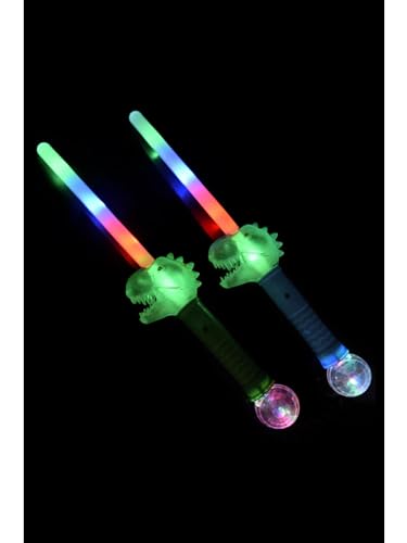 Smiffys LED beleuchteter Dinosaurier-Zauberstab, Batterien enthalten, 38cm Smiffys LED beleuchteter Dinosaurier-Zauberstab, Batterien enthalten, 38cm von Smiffys