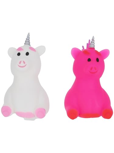 Smiffys Leuchtendes quetschbares Einhorn (10 cm), 12 Stück, in Schaukasten, Farblich sortiert von Smiffys