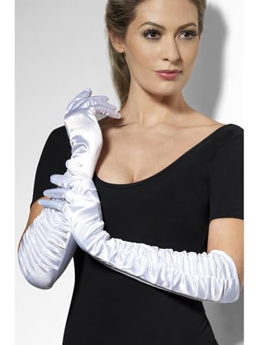 Smiffys Verführerin Handschuhe, Weiß, Lang von Smiffys