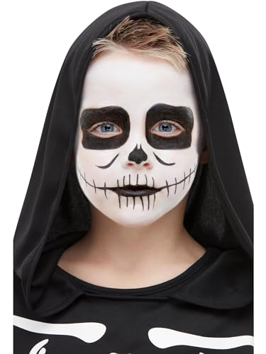 Smiffys Make-Up FX, Kids Skeleton Kit, Aqua, Black & White, Facepaint, Crayon, Sponge & Applicator Smiffys Make-Up FX, Kids Skeleton Kit, Aqua, Black & White, Facepaint, Crayon, Sponge & Applicator von Smiffys