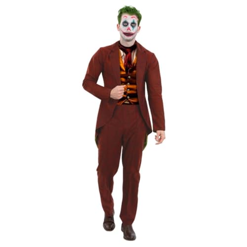Smiffys Modernes Trickster-Kostüm, T-Shirt, Jacke und Hose, Halloween-Kreis, Sinister-Kostüme, Clown-Kostüme von Smiffys