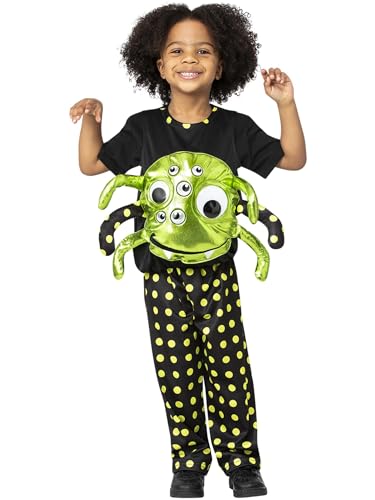 Smiffys Neon Spinne-Kostüm, Oberteil & Hose von Smiffys