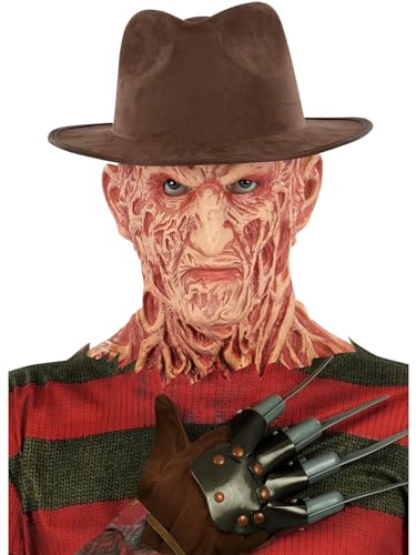 Smiffys A Nightmare On Elm Street, Freddy Krueger-Hut, Brauner Filzhut Smiffys A Nightmare On Elm Street, Freddy Krueger-Hut, Brauner Filzhut von Smiffys