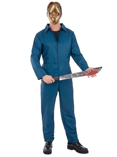Smiffys Overall für Erwachsene, Unisex, Marineblau, Overall für Halloween, für Damen und Herren, Größe S Smiffys Overall für Erwachsene, Unisex, Marineblau, Overall für Halloween, für Damen und Herren, Größe S von Smiffys
