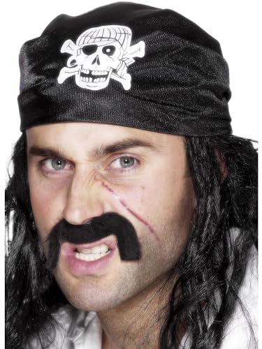 Smiffys Piraten Kopftuch, Schwarz, mit Totenkopfsymbol Smiffys Piraten Kopftuch, Schwarz, mit Totenkopfsymbol von Smiffys