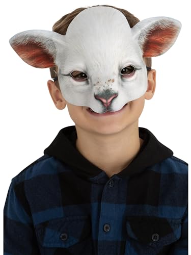 Smiffys Realistische Lammmaske, weiß, mit Gummiband von Smiffys