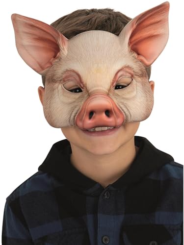 Smiffys Realistische Schweinemaske, rosa, mit Gummiband von Smiffys