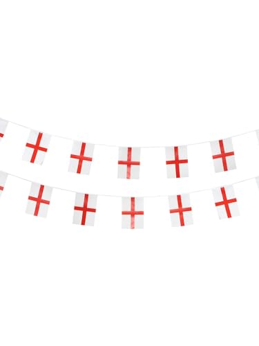 Smiffys Rechteckige Wimpelkette mit England-Flagge von Smiffys