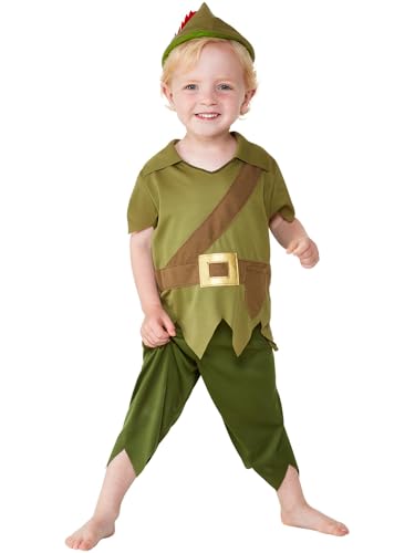 Smiffys Robin Hood-Kostüm für Kleinkind, Grün & Braun, mit Hut, Oberteil und Hose Smiffys Robin Hood-Kostüm für Kleinkind, Grün & Braun, mit Hut, Oberteil und Hose von Smiffys