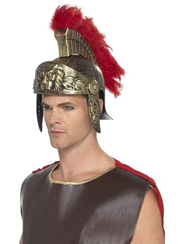 Smiffys Römischer Spartaner Helm,Gold & Rot,Plastik, mit abnehmbaren Federn Smiffys Römischer Spartaner Helm,Gold & Rot,Plastik, mit abnehmbaren Federn von Smiffys