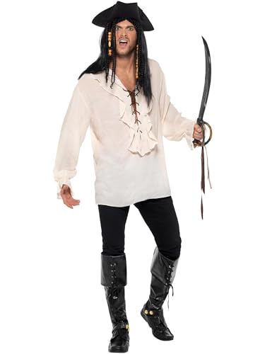 Smiffys Piratenhemd, Elfenbein, mit Schnürung vorne Smiffys Piratenhemd, Elfenbein, mit Schnürung vorne von Smiffys