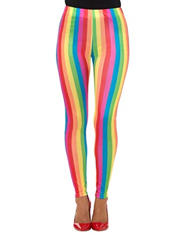 Smiffys SMIFFY 'S 47354l Rainbow Clown Leggings, Damen, Mehrfarbig, Large, UK 16–18 von Smiffys