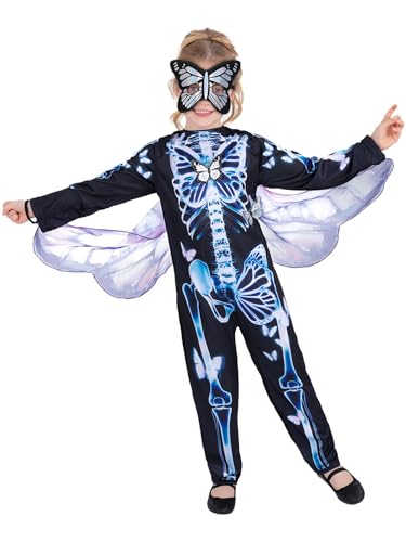 Smiffys Schmetterlingsskelett-Kostüm, Komplettset, Flügel & Maske Smiffys Schmetterlingsskelett-Kostüm, Komplettset, Flügel & Maske von Smiffys