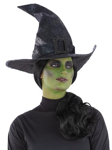 Smiffys Schwarzer böser Hexenhut, Halloween-Kostüm, Zubehör für Erwachsene und Kinder, klassischer spitzer Hexenhut Smiffys Schwarzer böser Hexenhut, Halloween-Kostüm, Zubehör für Erwachsene und Kinder, klassischer spitzer Hexenhut von Smiffys