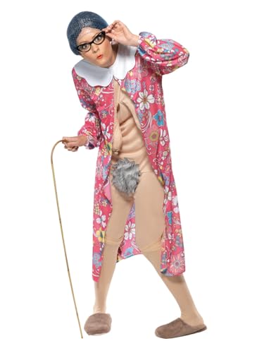Smiffys Schwerkraft Oma Kostüm, mit Morgenmantel und Bodysuit, S Smiffys Schwerkraft Oma Kostüm, mit Morgenmantel und Bodysuit, S von Smiffys