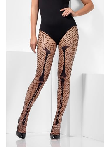 Smiffys Skelett-Knochen-Netzstrumpfhose, Schwarz Smiffys Skelett-Knochen-Netzstrumpfhose, Schwarz von Smiffys