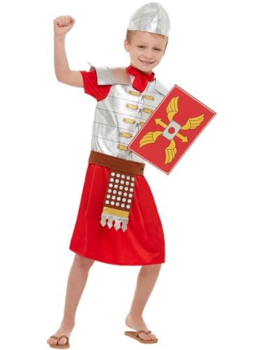 Smiffys Horrible Histories-Kostüm, römischer Junge, Rot und Silber, mit Tunika, Rüstung, Schild, Krawatte und Helm Smiffys Horrible Histories-Kostüm, römischer Junge, Rot und Silber, mit Tunika, Rüstung, Schild, Krawatte und Helm von Smiffys