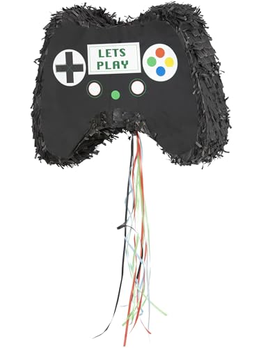 Smiffys Spielekonsolen-Controller-Piñata, Schwarz, 41x33cm Smiffys Spielekonsolen-Controller-Piñata, Schwarz, 41x33cm von Smiffys