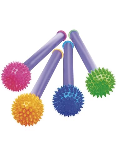 Smiffys Kinder Beleuchteter Stab mit Gummi-Ball, 23cm, Bunt, 21992 von Smiffys